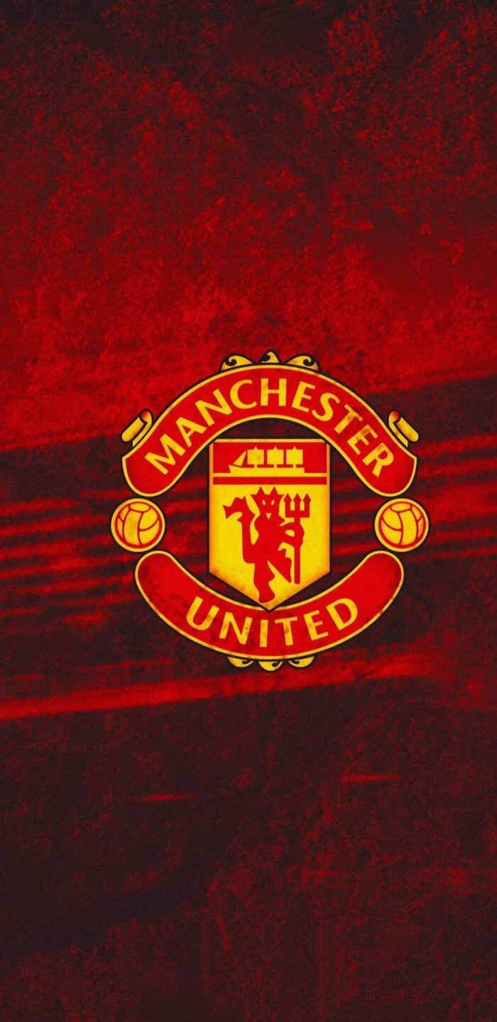Hình nền Manchester United logo nền đỏ đẹp