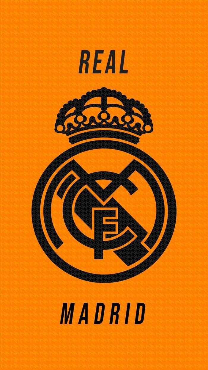 Hình nền Real Madrid sắc nét nền màu cam