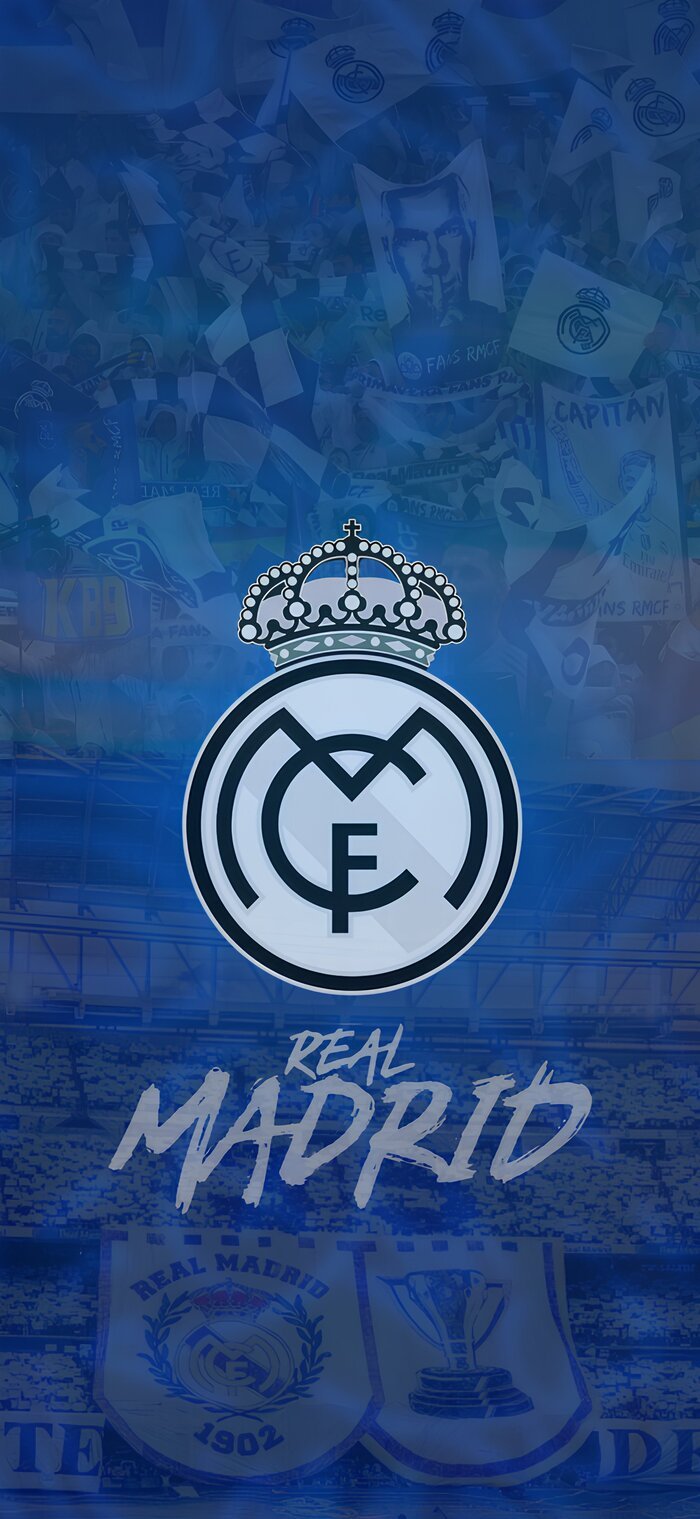 Hình nền Real Madrid sắc nét nền xanh