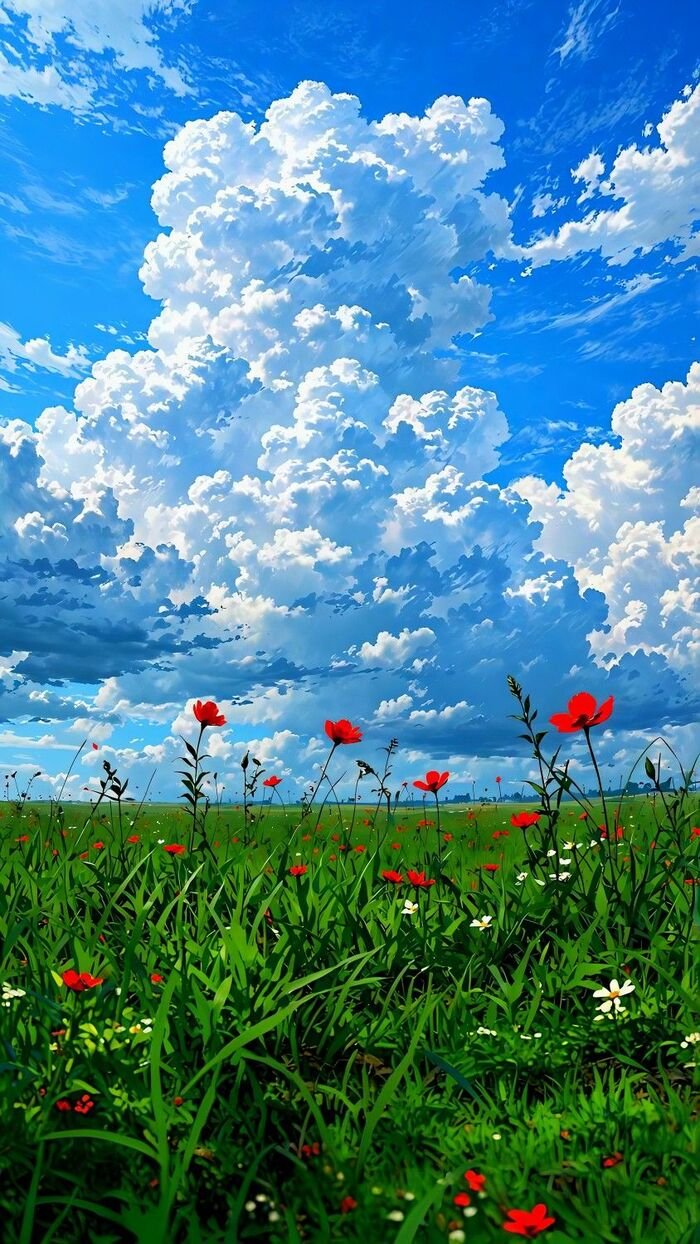 Hình nền bầu trời đầy mây