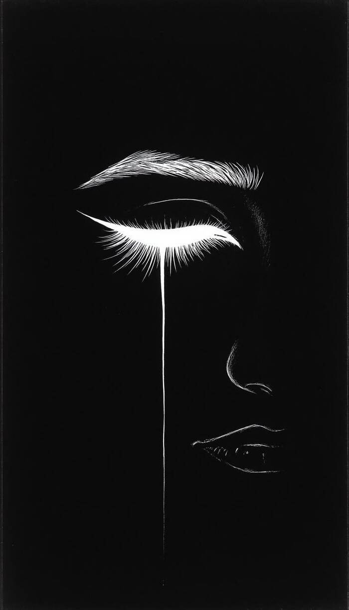 Hình nền buồn ánh đèn đường nền đen