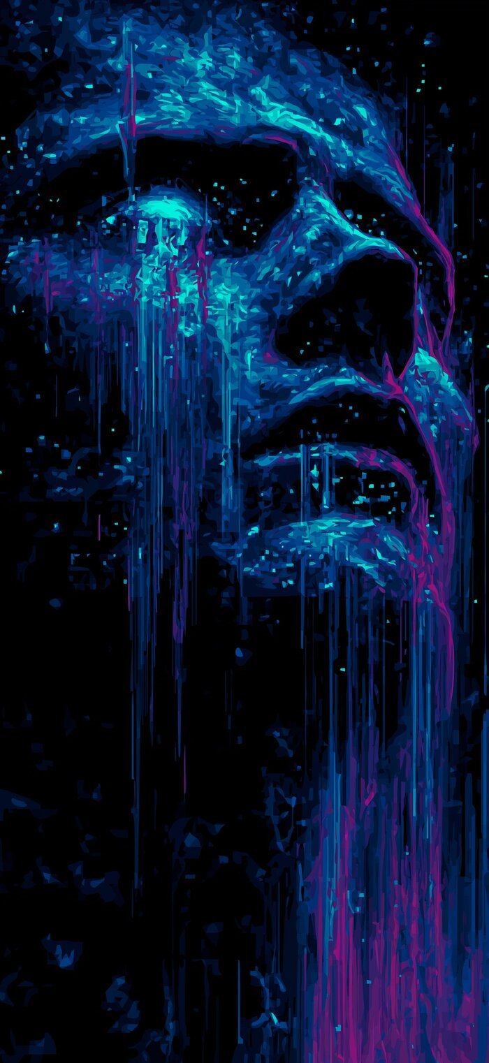 Hình nền buồn full HD nền xanh