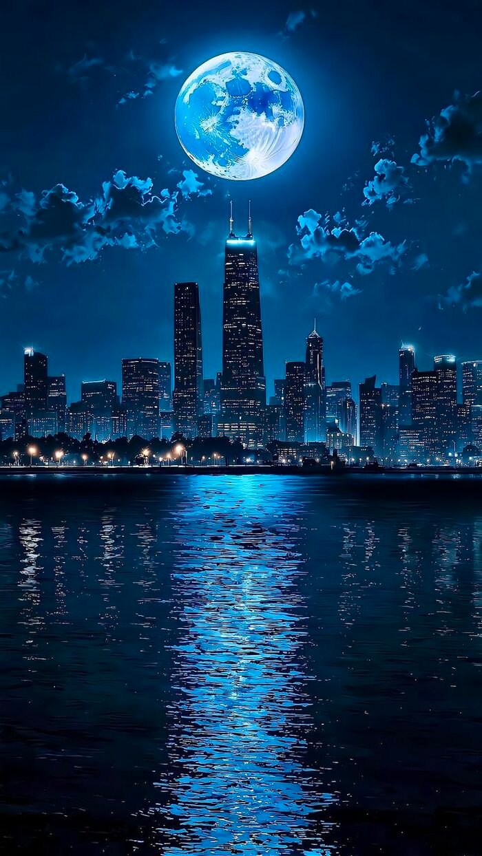 Hình nền buồn full HD tone xanh