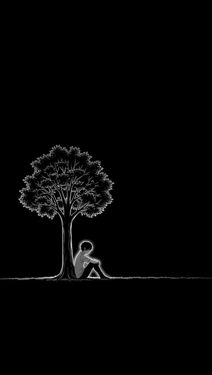 Hình nền buồn tâm trạng tone đen