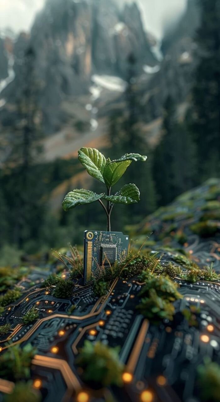 Hình nền công nghệ ánh sáng xanh