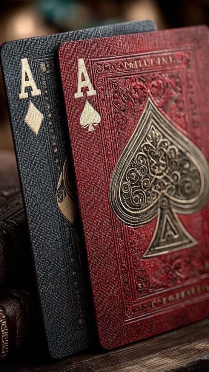 Hình nền mặc định phong cách tối giản lá bài