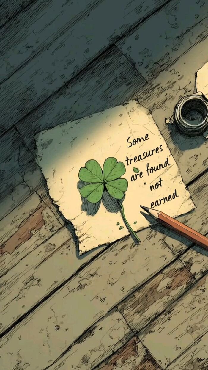 Hình nền may mắn cỏ 4 lá đẹp