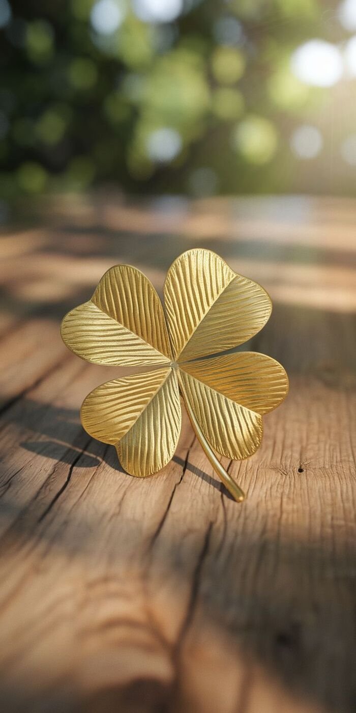 Hình nền may mắn cỏ 4 lá đơn giản