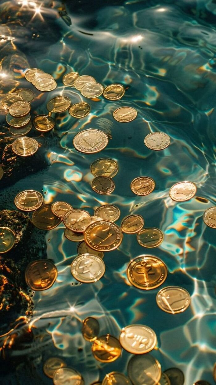 Hình nền may mắn tiền vàng