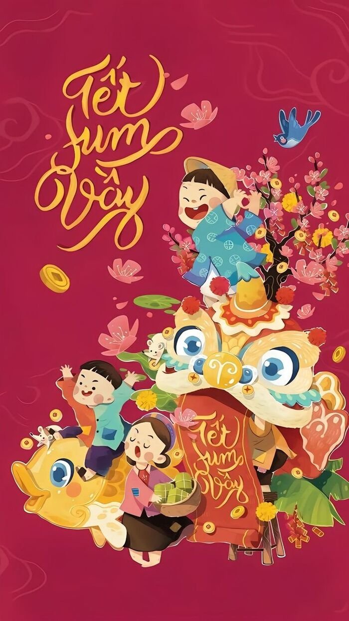 Hình nền tết chất lượng cao nền đỏ