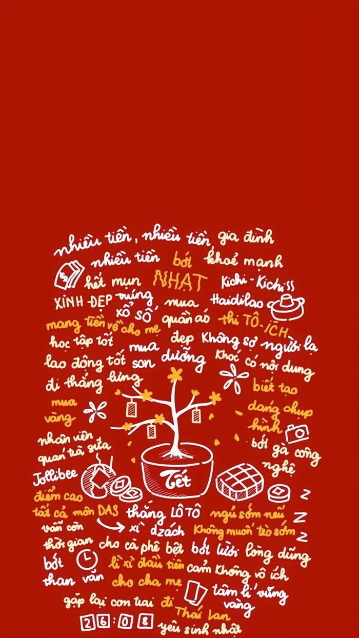 Hình nền tết phong cách hiện đại