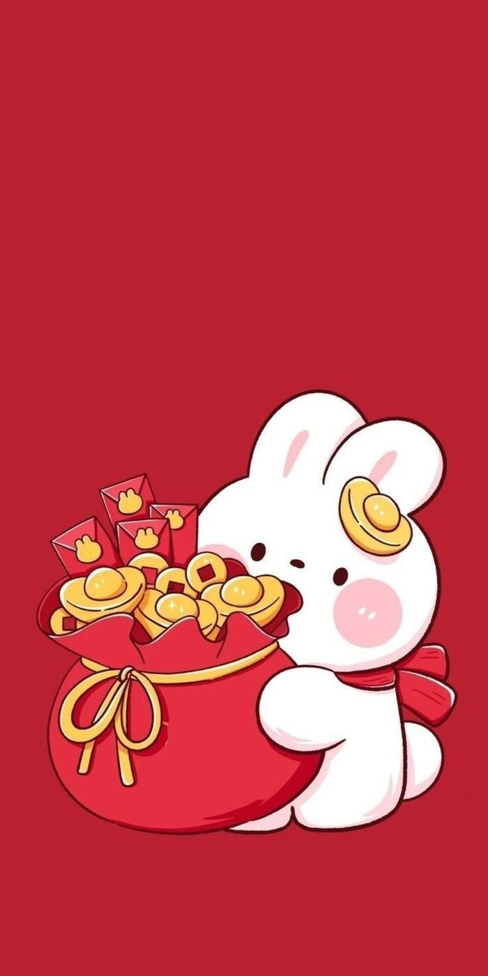 Hình nền tết sắc nét thỏ