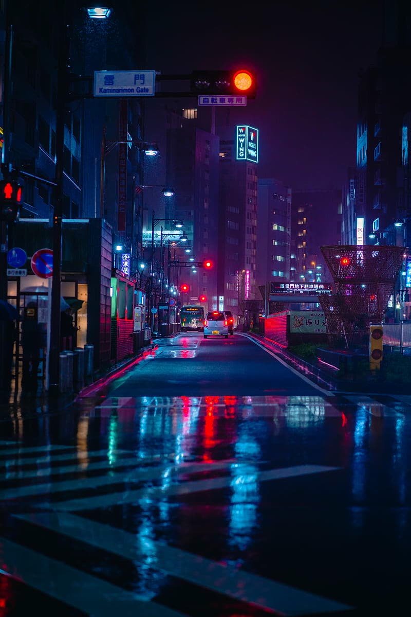 Khám phá hình nền thành phố neon cuốn hút