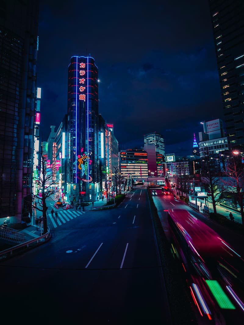 Khám phá hình nền thành phố neon đẹp
