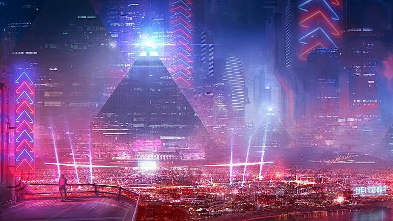 Loạt hình nền thành phố neon chất lượng nhất