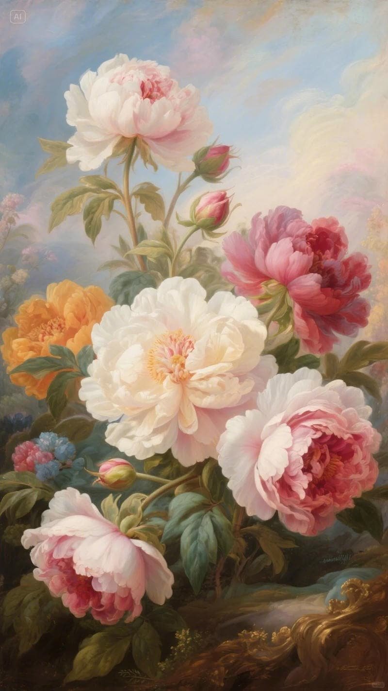 Ngắm hình nền hoa mẫu đơn thu hút