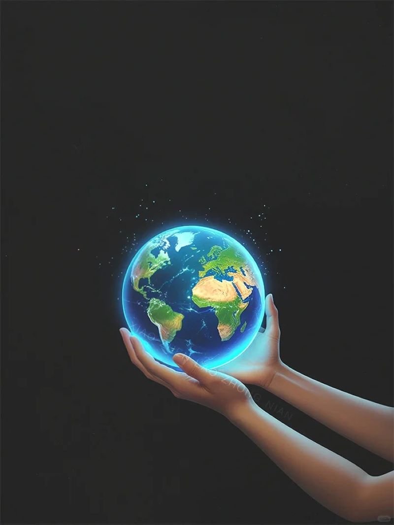 Ngắm hình nền trái đất thu hút