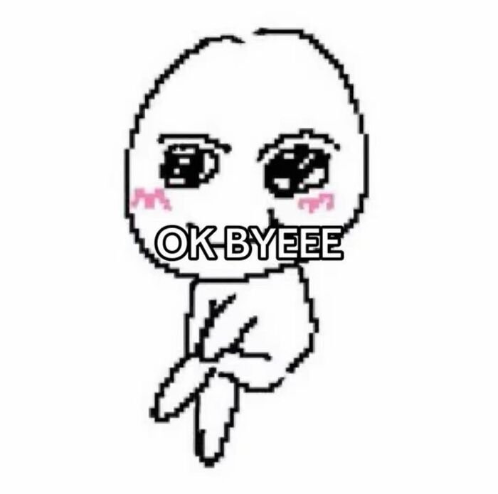 meme bye phản ứng ngáo