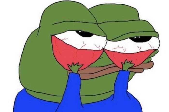 meme ếch ánh mắt buồn