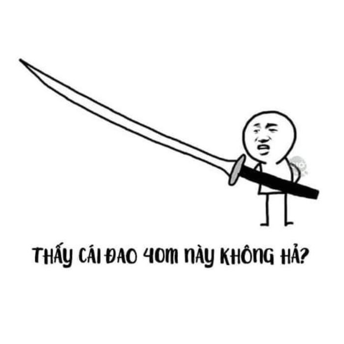 ảnh meme cầm dao kiếm