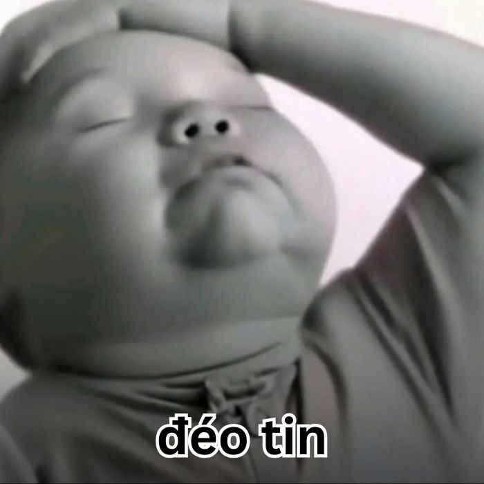 ảnh meme đéo tin em bé