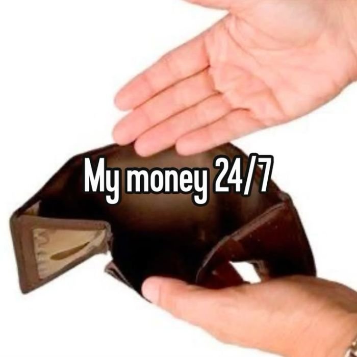 ảnh meme hết tiền đơn giản