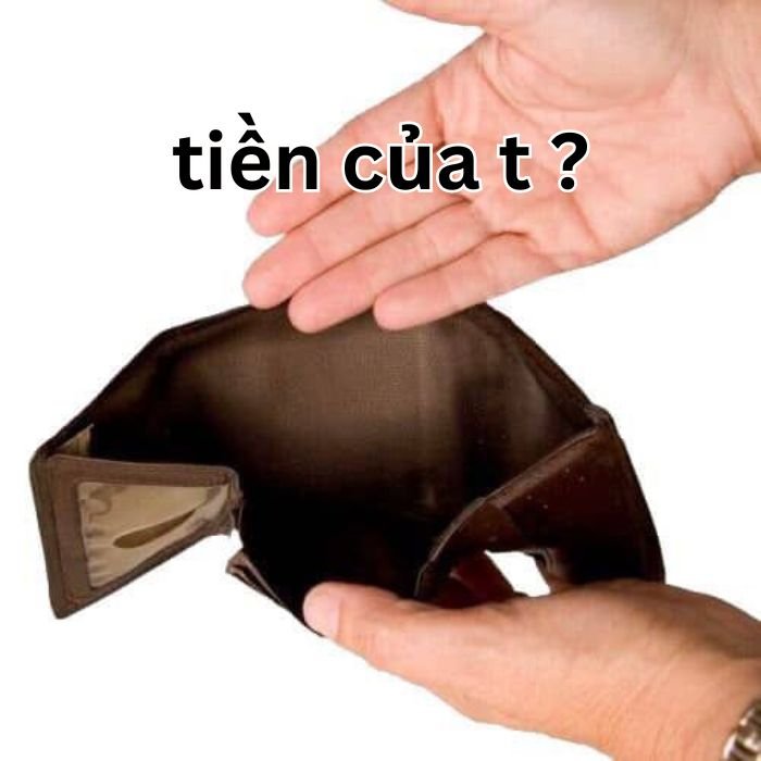 ảnh meme hết tiền không ví