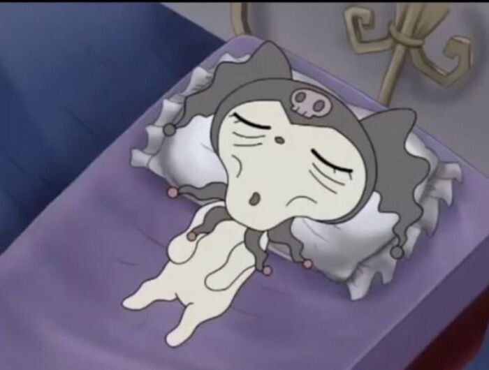 ảnh meme mệt mỏi kuromi