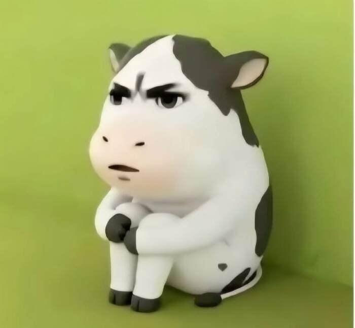 ảnh meme suy nghĩ bò