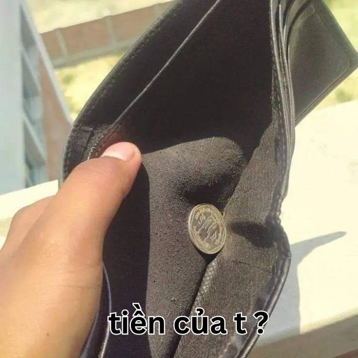 meme hết tiền hài hước
