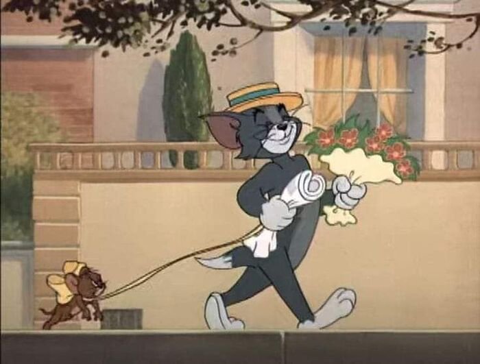 meme tom and jerry dắt nhau