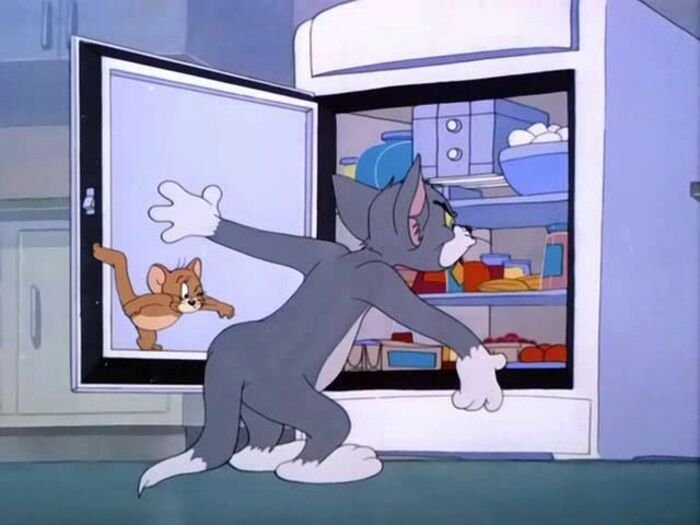 meme tom and jerry tủ lạnh